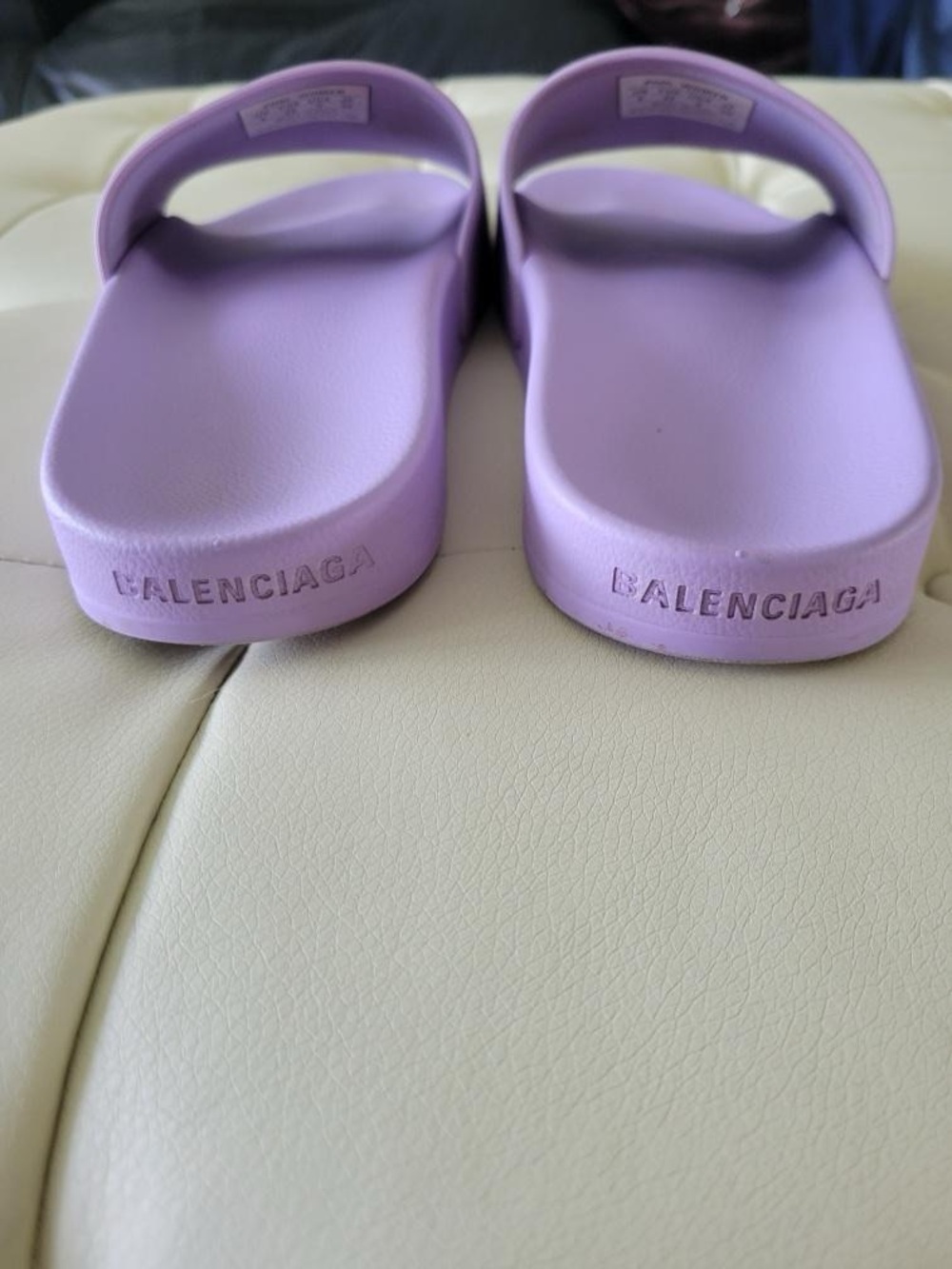 Balenciaga Lilac BB Logo Slide Sandals - Women - Picture 6 of 10